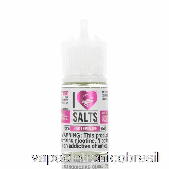 Vape Recarregável Limonada Rosa - Eu Amo Sais - 30ml 50mg